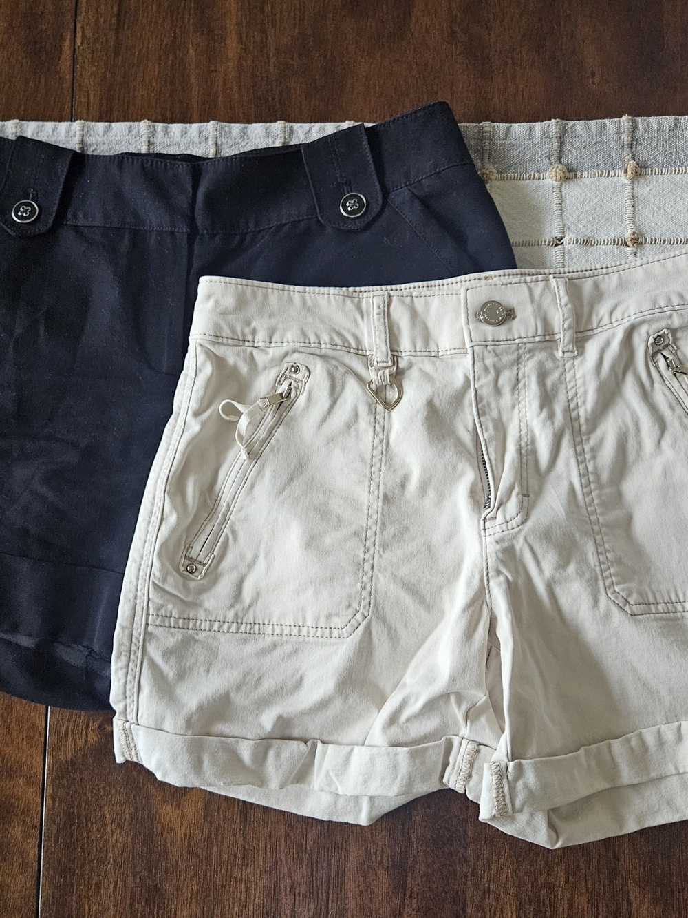 WHBM Black and Beige  Shorts Set of 2
